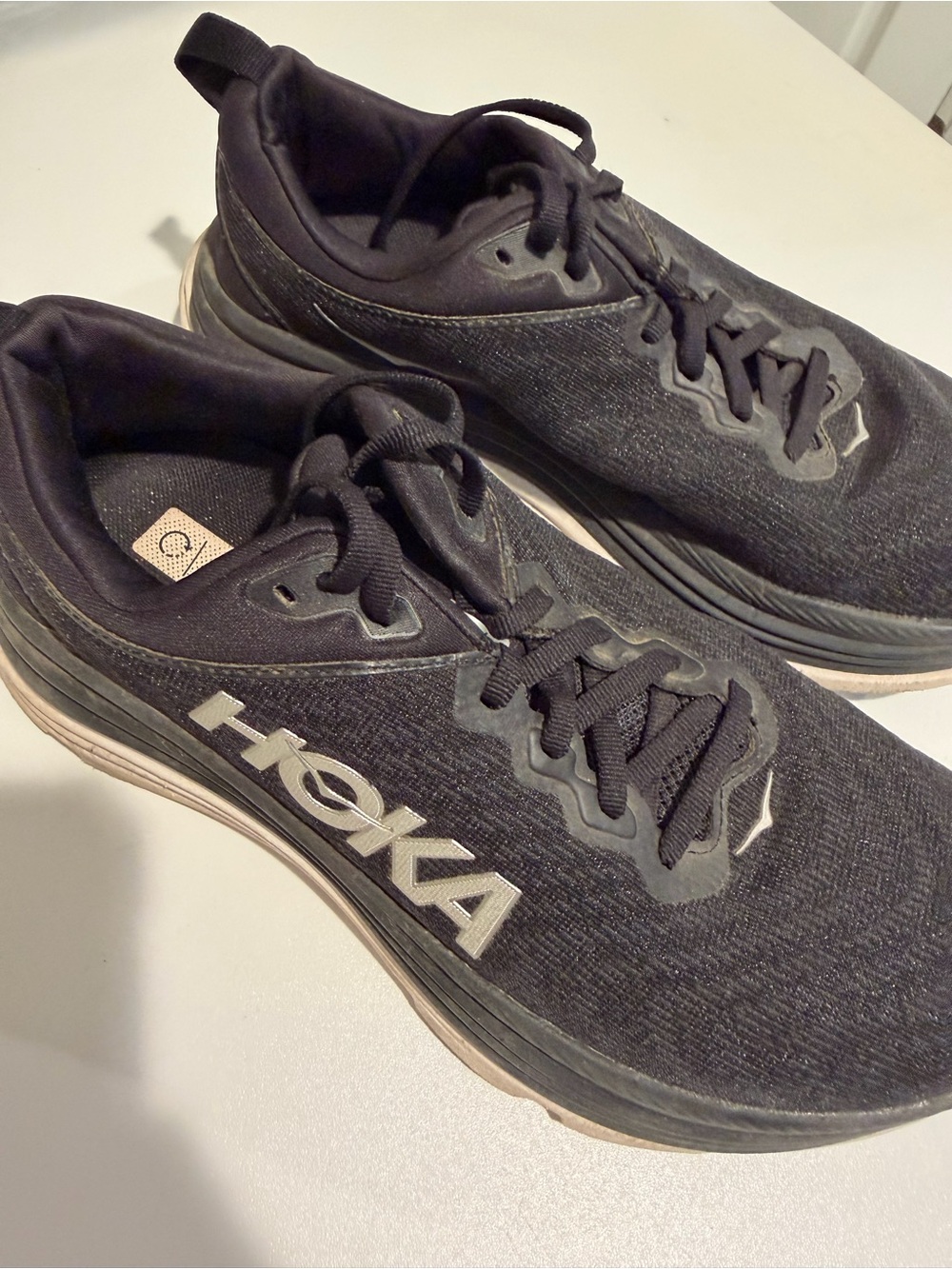 Hoka Gaviota 5 Black/White Running Shoes Size 8.5
